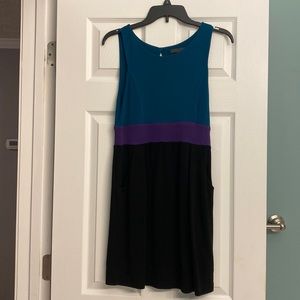 Teal, purple and black dress with pockets. Forever twenty one, size small